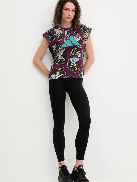 adidas Performance top treningowy x Farm Rio kolor bordowy KB5567