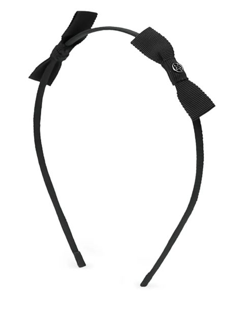 Maison Michel Brianna bow-embellishment headband - Black - zdjęcie produktu nr 1