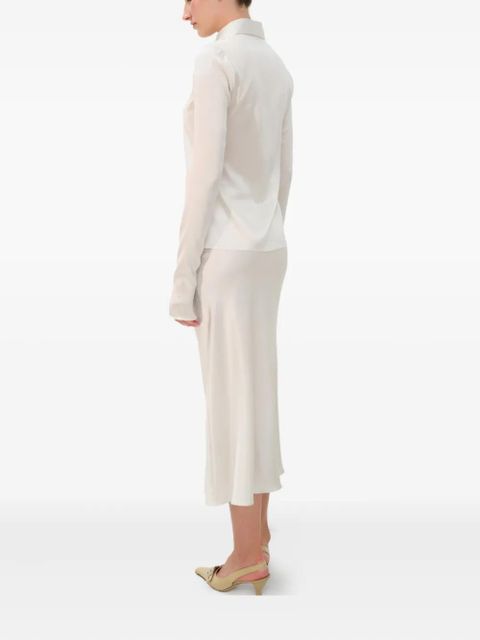 MANURÍ Tina bias-cut midi skirt - White - zdjęcie produktu nr 2