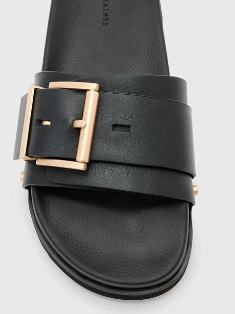 AllSaints klapki Ellie Stud Slider damskie kolor czarny W038FC