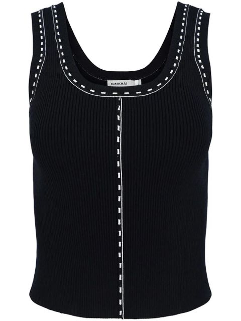 Simkhai Nailah stitch-detail knitted top - Blue - zdjęcie produktu nr 1