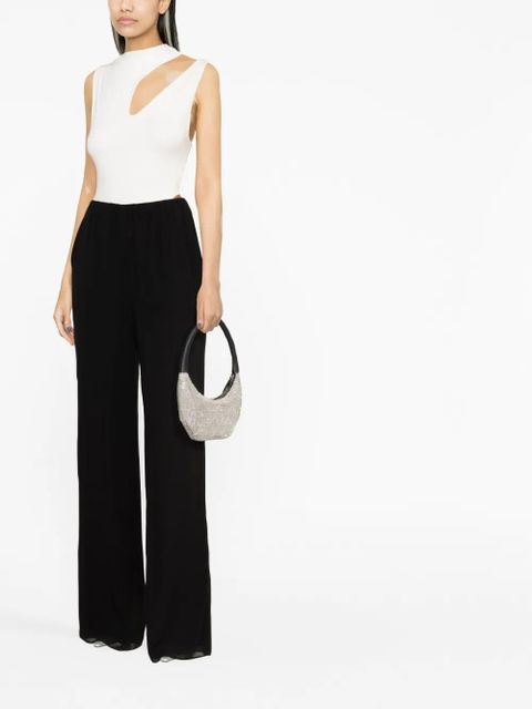 MANURÍ cutout jersey bodysuit - White