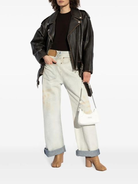 MM6 Maison Margiela distressed wide-leg jeans - Blue - zdjęcie produktu nr 2