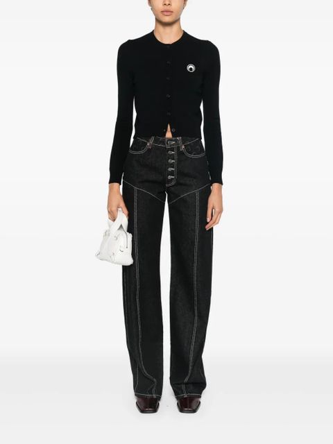 Marine Serre Core Knit cardigan - Black