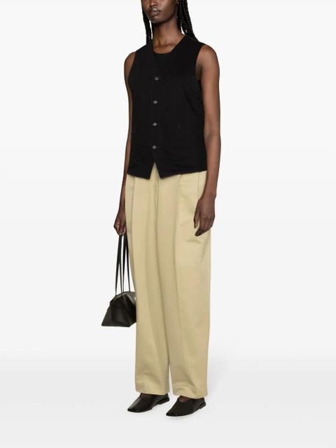 LEMAIRE cotton-denim waistcoat - Black