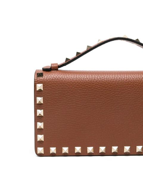 Valentino Garavani stud-embellished top-handle mini bag - Brown