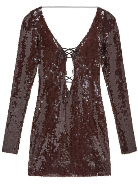 16Arlington Solarium sequin-embellished dress - Brown - zdjęcie produktu nr 1