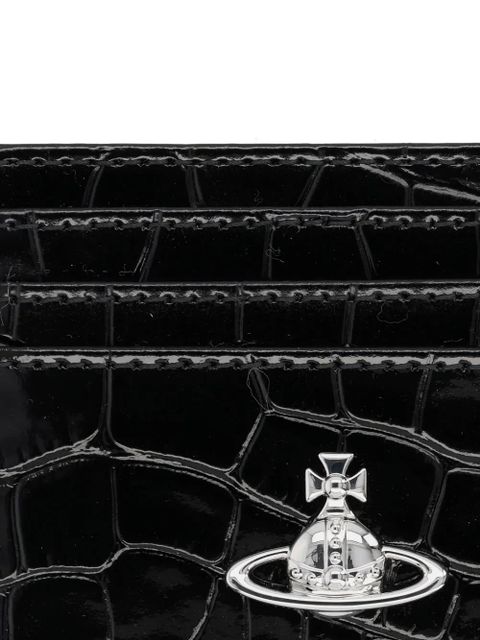Vivienne Westwood crocodile-effect Orb wallet - Black - zdjęcie produktu nr 2