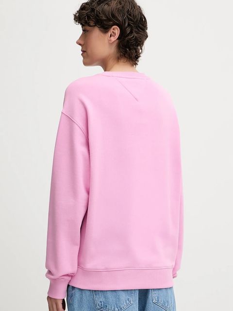 Tommy Jeans bluza bawełniana damska kolor różowy wzorzysta DW0DW21396 - zdjęcie produktu nr 2