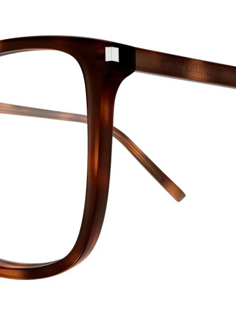 Saint Laurent Eyewear geometric glasses - Brown - zdjęcie produktu nr 2