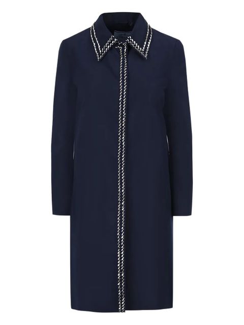 Prada crystal-embellished single-breasted coat - Blue - zdjęcie produktu nr 1