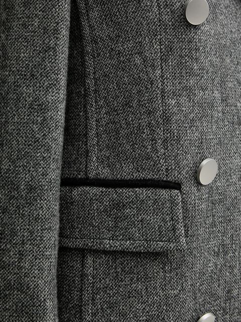 MAX&Co. płaszcz z dodatkiem wełny kolor szary 2526016034200