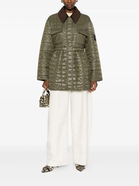 GANNI corduroy collar quilted jacket - Green - zdjęcie produktu nr 2