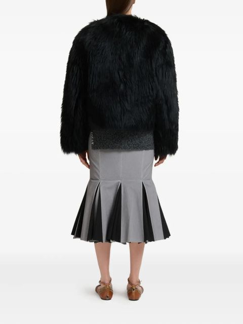 Marni shearling fluffy jacket - Black