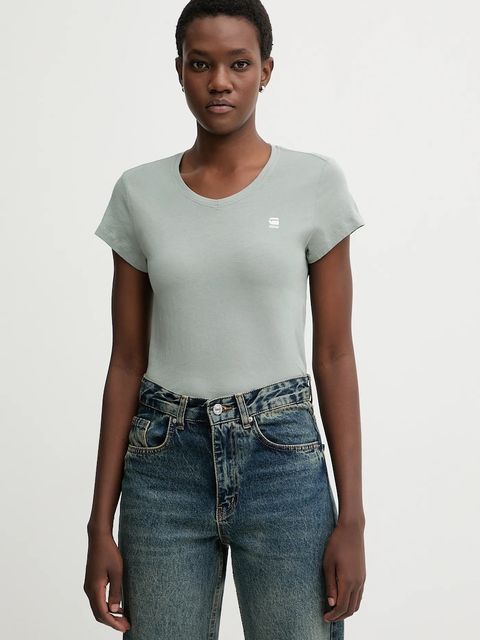 G-Star t-shirt bawełniany damski kolor zielony D24533-4107 - zdjęcie produktu nr 1