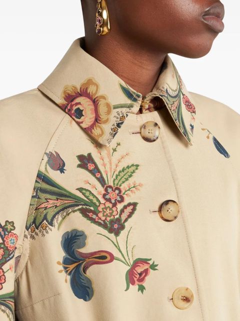 ETRO floral-print cape - Neutrals