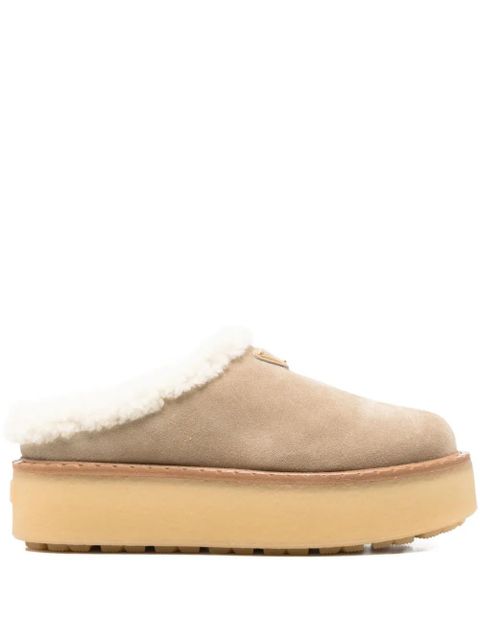 Prada suede slippers - Neutrals - zdjęcie produktu nr 1
