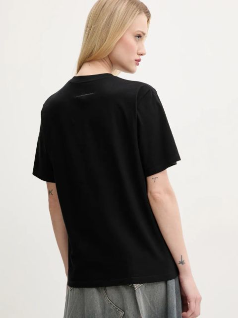 MM6 Maison Margiela t-shirt bawełniany damski kolor czarny S52GC0336