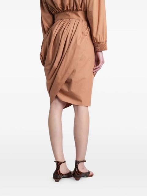 Chloé draped asymmetric mini skirt - Brown