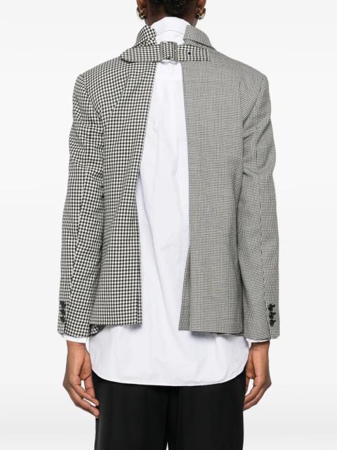 Comme Des Garçons checked blazer - White