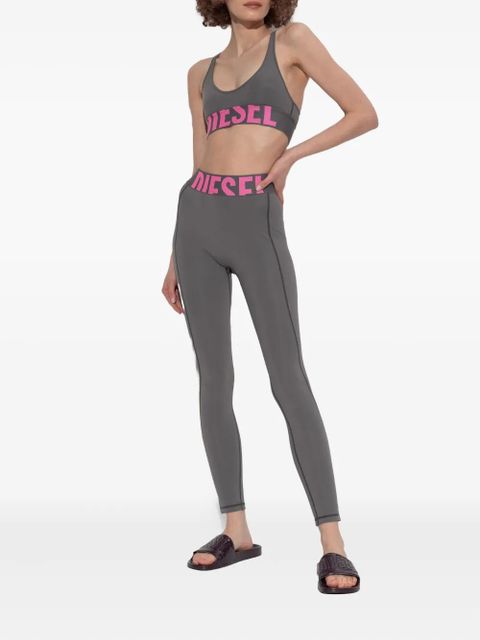 Diesel Adeline logo-waistband leggings - Grey