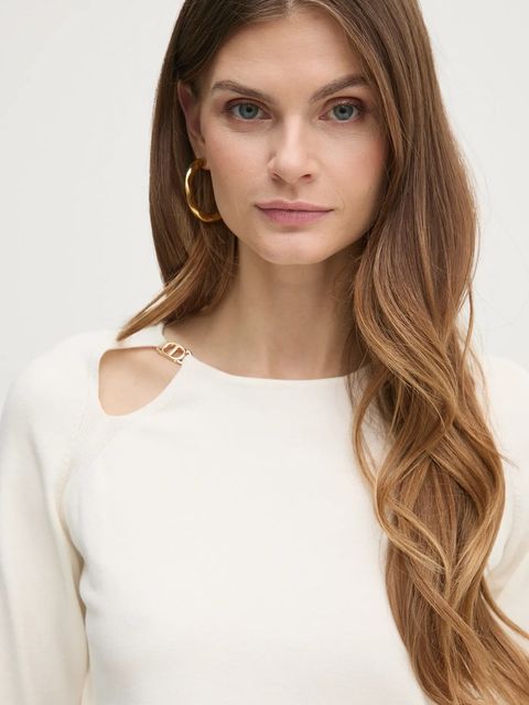 Twinset sweter damski kolor beżowy lekki 251TP3490