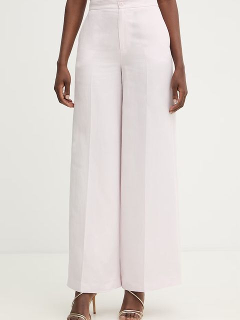 Twinset spodnie z dodatkiem lnu