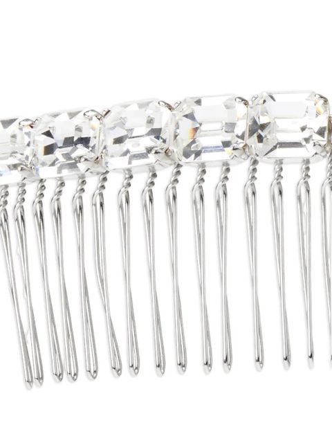 Maison Michel crystal-embellished hair comb - Silver - zdjęcie produktu nr 2