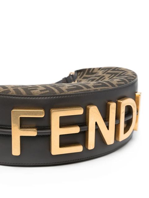 FENDI small Fendigraphy shoulder bag - Brown