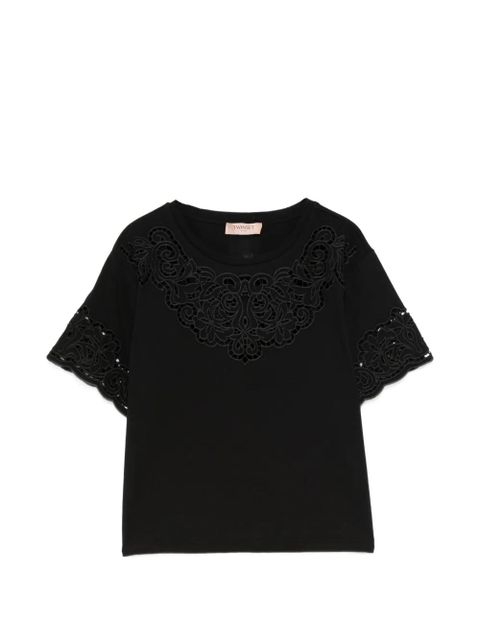 TWINSET lace T-shirt - Black - zdjęcie produktu nr 1
