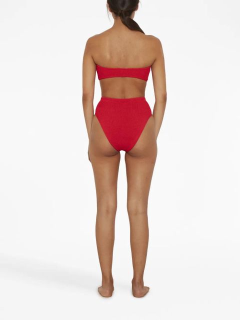 Hunza G Ruby stretch-design bikini set - Red
