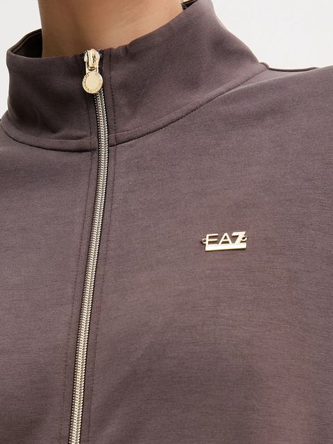 EA7 Emporio Armani bluza damska kolor brązowy gładka AF12643.7W000191 - zdjęcie produktu nr 2