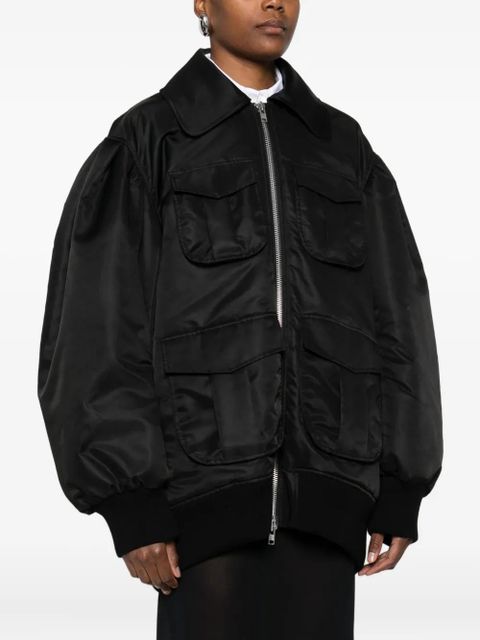 Simone Rocha pocket zip bomber jacket - Black