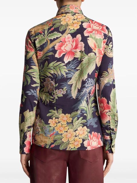 ETRO floral-print long-sleeve shirt - Green - zdjęcie produktu nr 2