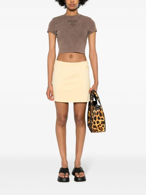 ROTATE BIRGER CHRISTENSEN logo-embroidered mini skirt - Yellow - zdjęcie produktu nr 2