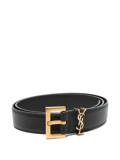 Saint Laurent logo-detail buckle belt - Black - zdjęcie produktu nr 1