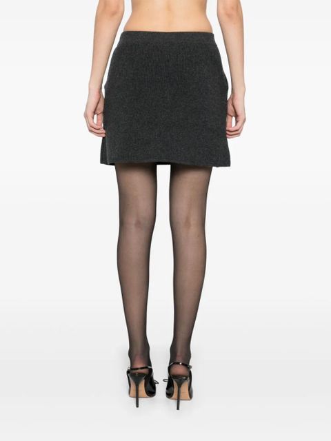 Self-Portrait knitted mini skirt - Grey