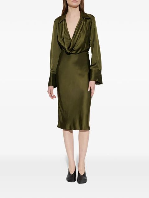 Blumarine satin dress - Green