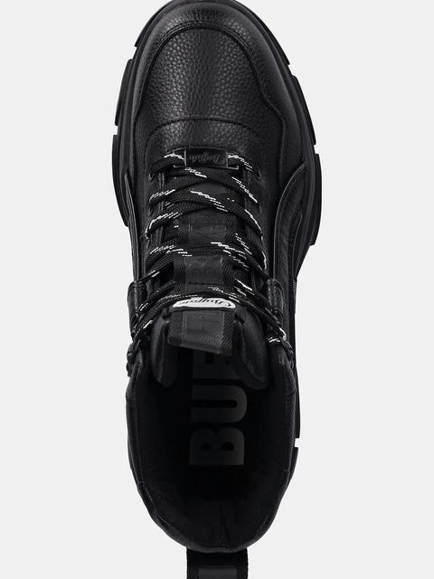 Buffalo workery Venom Mid damskie kolor czarny na platformie 1622618-BLK