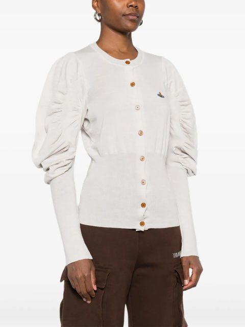 Vivienne Westwood puff-sleeve buttoned cardigan - Grey