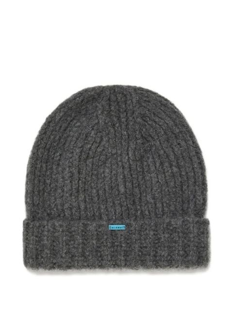 Alanui ribbed cashmere beanie - Grey - zdjęcie produktu nr 1