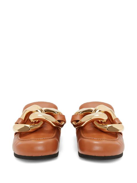 JW Anderson Chain loafer mules - Brown