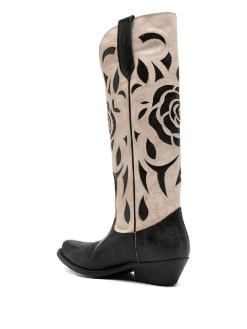 Golden Goose 40mm Wish Star embroidered cowboy boots - Black