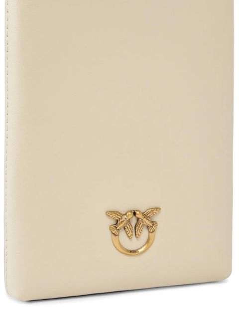 PINKO Love Birds leather smartphone case - Neutrals