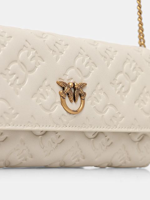 Pinko kopertówka skórzana kolor beżowy 103765 A1YB