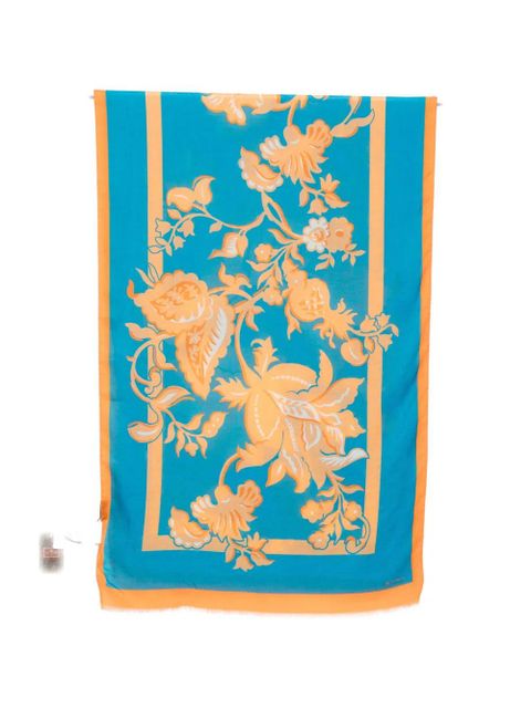 ETRO floral border scarf - Blue - zdjęcie produktu nr 1