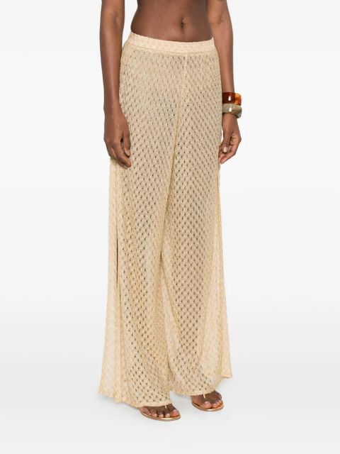 Missoni elactic-waistband trousers - Neutrals