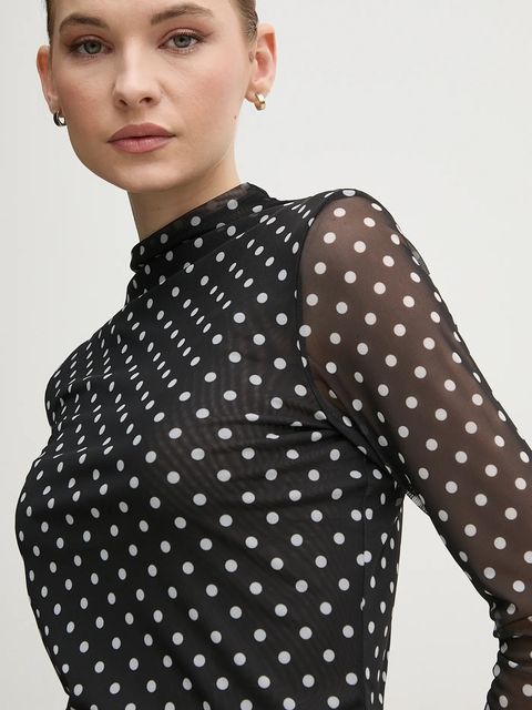 Marc Aurel bluzka damska kolor czarny wzorzysta 7653-7000-73818