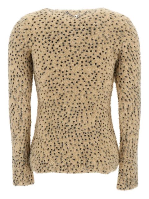 Rabanne button dotted cardigan - Neutrals
