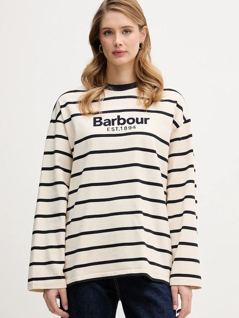 Barbour longsleeve bawełniany Maeve kolor beżowy LML0911 - zdjęcie produktu nr 1